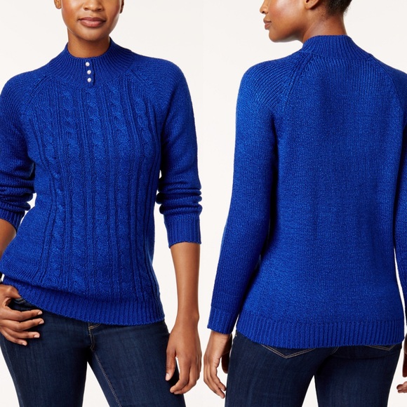 karen scott mock neck sweater